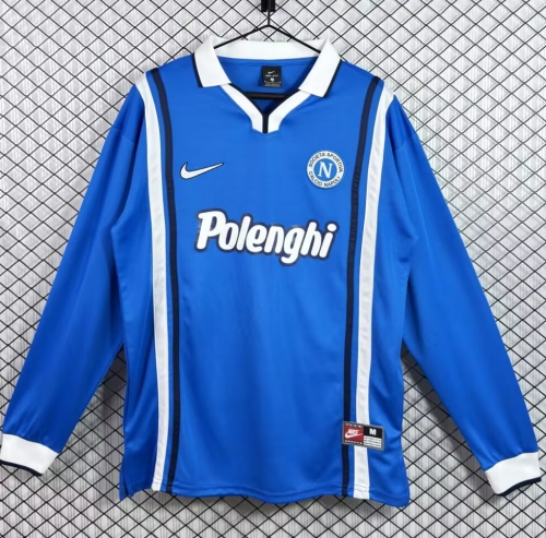 97/98 Retro Version SSC Napoli Home Blue Thailand LS Soccer Jeesey AAA-503