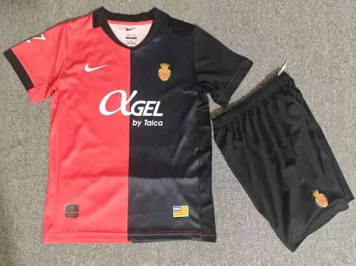 Kids 2026/27 RCD Mallorca Home Black & Red Youth/Kids Soccer Uniform-1040