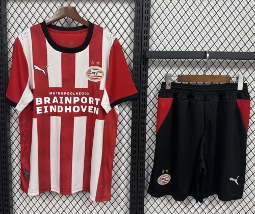 Kids 2026/27 PSV Eindhoven Home Red & White Kids/Youth Soccer Uniform-530