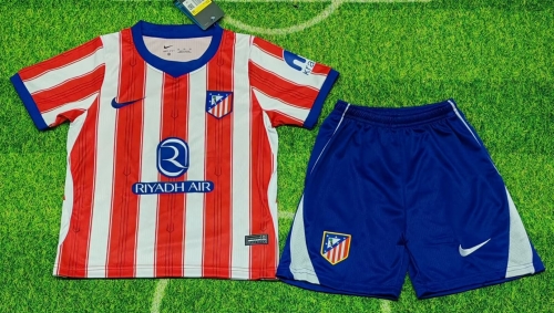 Kids 2026/27 Atletico Madrid Home Red and White Youth/Kids Soccer Uniform-JY/530/123