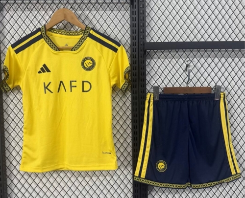 Kids 2026/27 Al-Nassr FC Home Yellow Kids/Youth Soccer Uniform-123/530/522