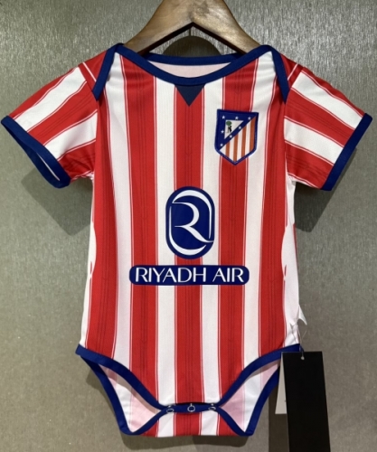 (Size 9-12) 2026/27 Atletico Madrid Home Red and White Baby Soccer Uniform-308
