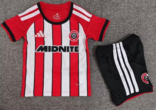 Kids 2026/27 Sheffield United Home Red & White Kids/Youth Soccer Uniform-1040