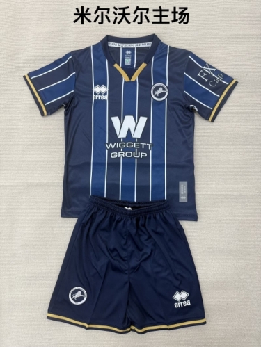 Kids 2026/27 Millwall Home Royal Blue Kids/Youth Soccer Uniform-208