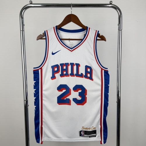 2023 NBA Philadelphia 76ers White #23 (James) Jersey-311