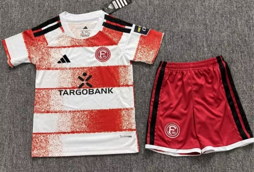 Kids 2026/27 Fortuna Düsseldorf Home White & Red Kids/Youth Soccer Uniform-JY