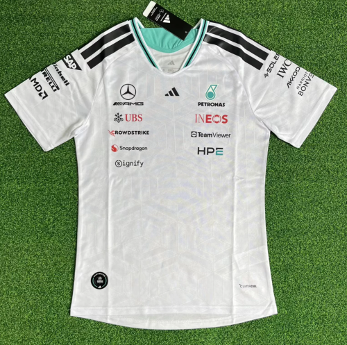 Player Version 2026 #F1 Mercedes Benz White Formula One Racing Shirts-320