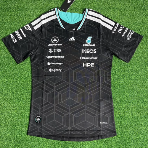Player Version 2026 #F1 Mercedes Benz Black Formula One Racing Shirts-320