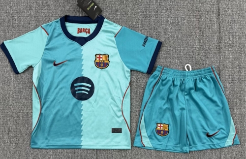 Kids 2026/27 Barcelona 2nd Away Blue Kids/Youth Soccer Uniform-522/123