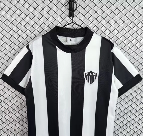 1971 Retro Version Atlético Mineiro Home Black & White Thailand Soccer Jersey AAA-503