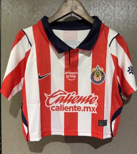 Short Clothing 2026/27 Deportivo Guadalajara Home Red & White Thailand Women Soccer Jersey AAA