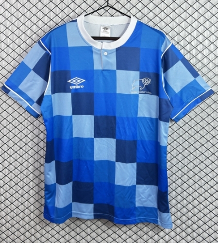87/89 Retro Version Derby County FC Away Blue Thailand Soccer Jersey AAA-503
