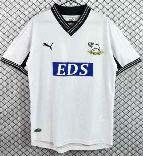99/01 Retro Version Derby County FC Home White Thailand Soccer Jersey AAA-503