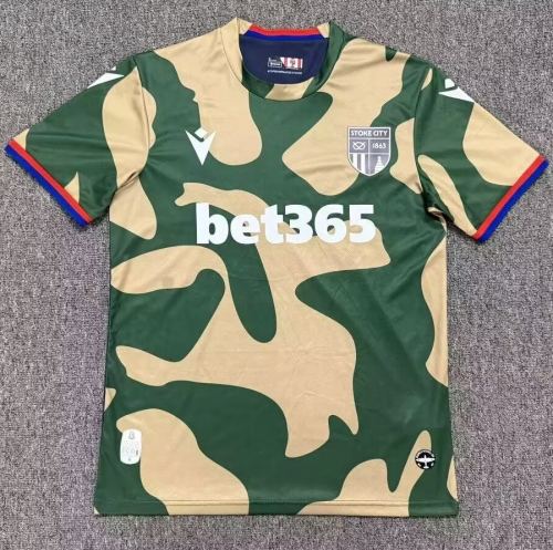 2026/27 Stoke City Away Yellow & Green Thailand Soccer Jersey AAA-1040