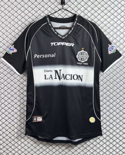 2002 Retro Version Olimpia Away Black Thailand Soccer Jersey AAA-503