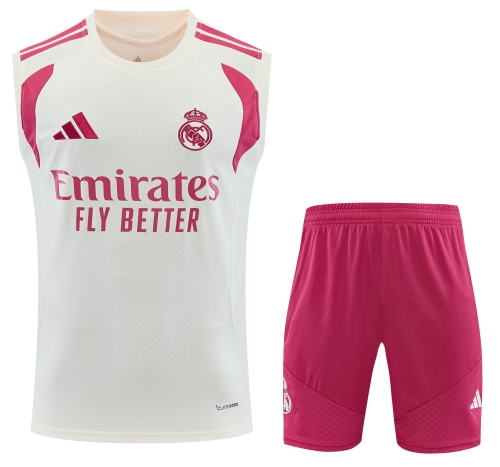 2026/27 Real Madrid Apricot Thailand Soccer Training Vest Set-418