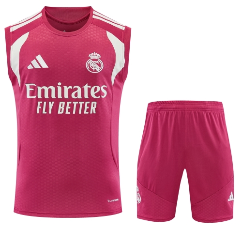 2026/27 Real Madrid Rose Red Thailand Soccer Training Vest Set-418