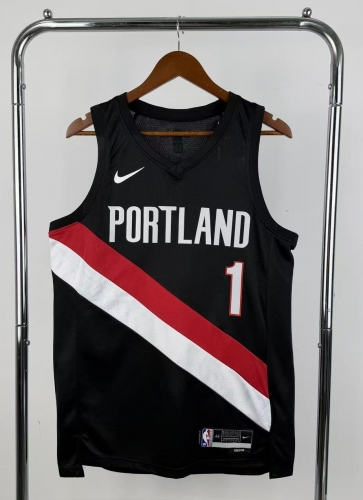 2026 Season NBA Portland Trail Blazers Black #1 Jersey-311