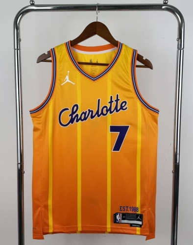 2026 Season City Version NBA Charlotte Hornets Orange #7 Jersey-311