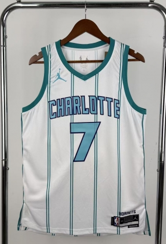 NBA Charlotte Hornets Home White #7 Jersey-311