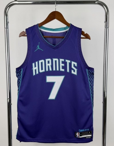 2023 Season NBA Charlotte Hornets Purple #7 Jersey-311