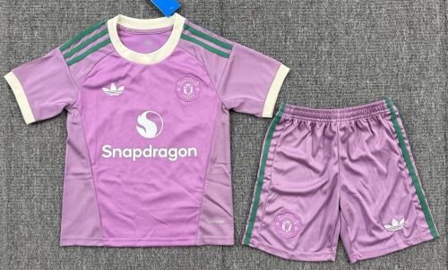 Kids 2026/27 Man United Goalkeeper Purple Kids/Youth Soccer Uniform-522/BL/530