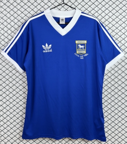 78/81 Retro Version Ipswich Town FC Home Blue Thailand Soccer Jersey AAA-503