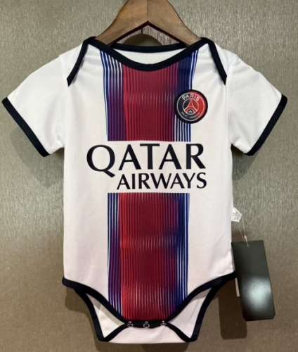 (Size 9/12 )2026/27 Paris SG Away White Baby Soccer Uniform-308