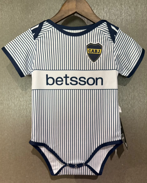(Size 9-12) 2026/27 BOCA Juniors Away Black & White Baby Soccer Uniform-308