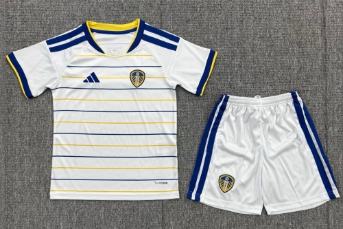 Kids 2026/27 Leeds United Home White Kids/Youth Soccer Uniform-BL/522