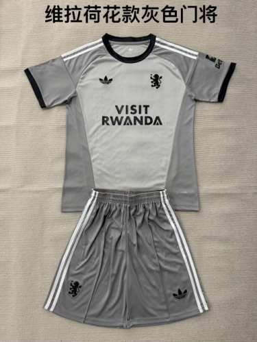 Kids 2026/27 Aston Villa Goalkeeper Gray Kids/youth Soccer Uniform-208
