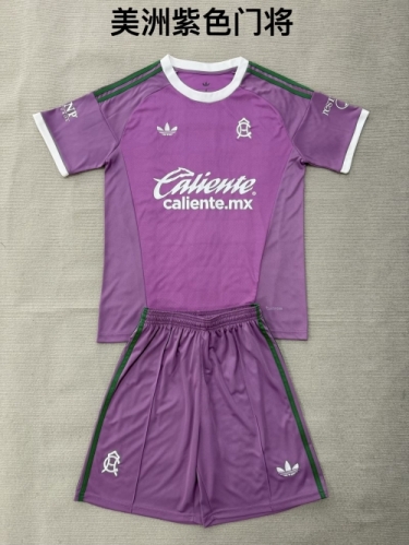 Kids 2026/27 Club América Purple Goalkeeper Kids/Youth Soccer Uniform-208