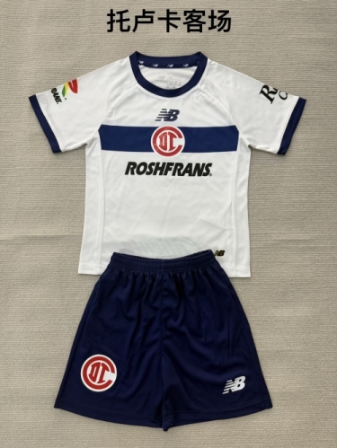 Kids 2026/27 Toluca FC Away White Kids/Youth Soccer Uniform-208