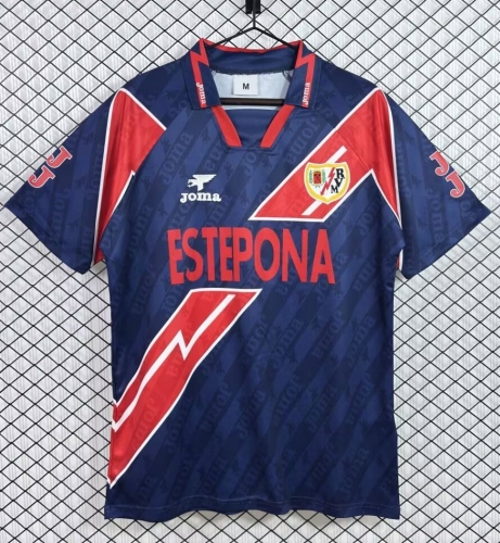 95/96 Retro Version Rayo Vallecano Away Royal Blue Thailand Soccer Jersey AAA-503