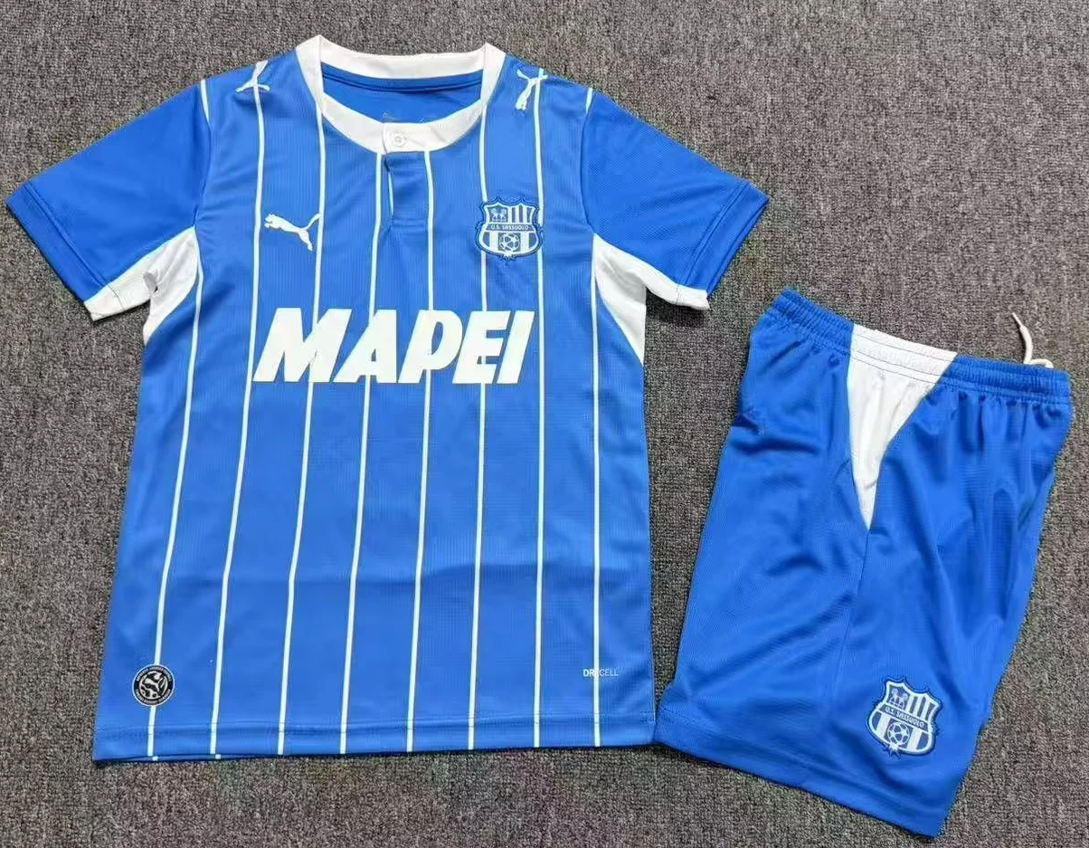 Kids 2026/27 US Sassuolo Calcio 2nd Away Blue Kids/Youth Soccer Uniform-1040