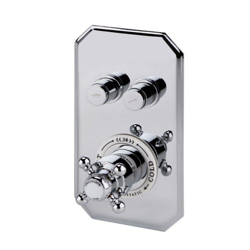 Traditional Concealed Click Shower Thermostatic Valve/Two Outlets