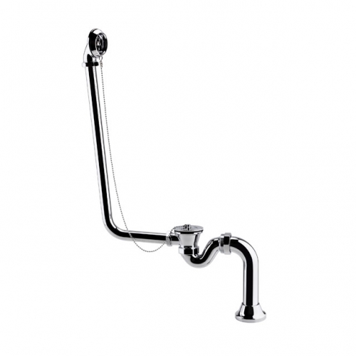 Brass Bath Tub Drain with Overflow Pipe,Brass Plug ,Ball Chain Including Shallow Trap