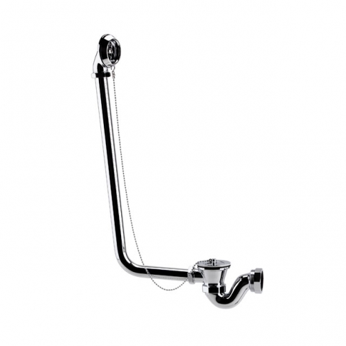 Luxury Exposed Bath Retainer Waste  Including Shallow Trap - Chrome