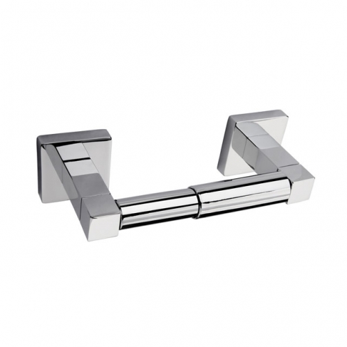 Square Toilet Roll Holder High Shine Polished Chrome Finish