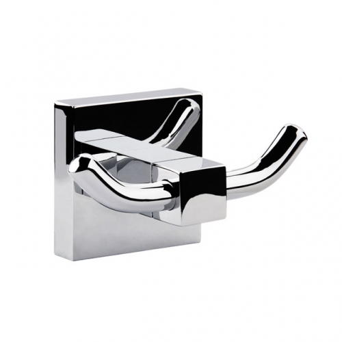 Double Robe Hook in Polished Chrome