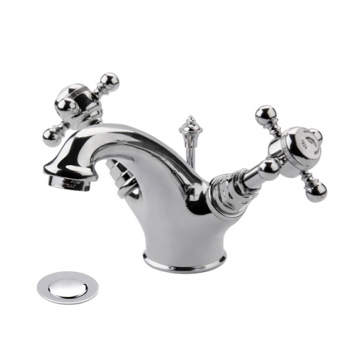 Traditional Mono Basin Mixer  With Brass Pop-Up Waste