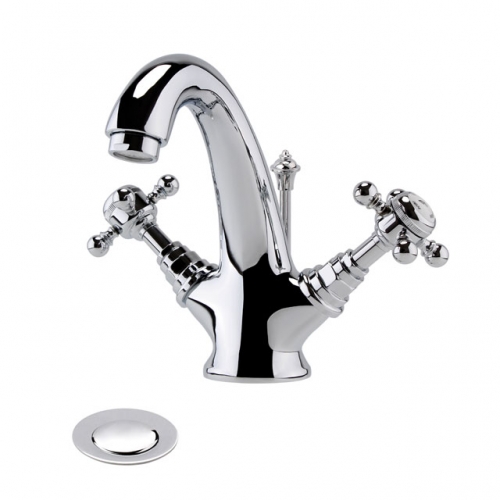 Traditional Single Holes Whole Brass Basin Tap With Brass Pop-up Waste