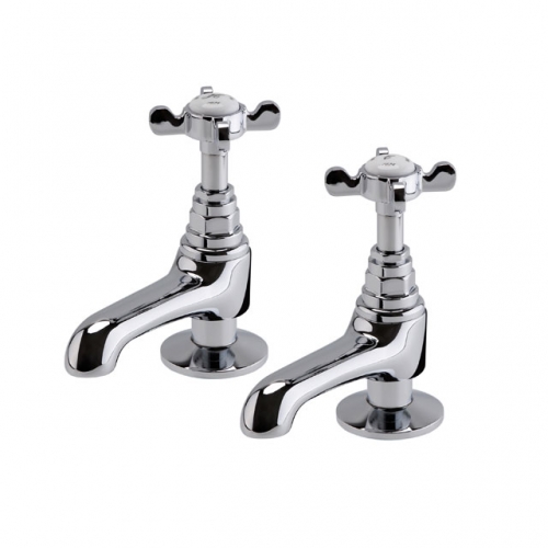 Traditional G1/2 Pair Basin Whole Brass Tap -Chromed