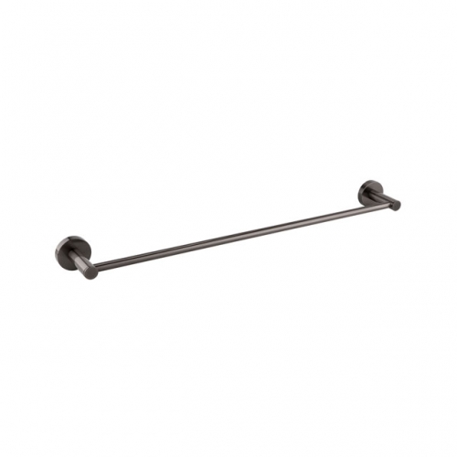 Single Round Towel Bar-Brushed Gun Black