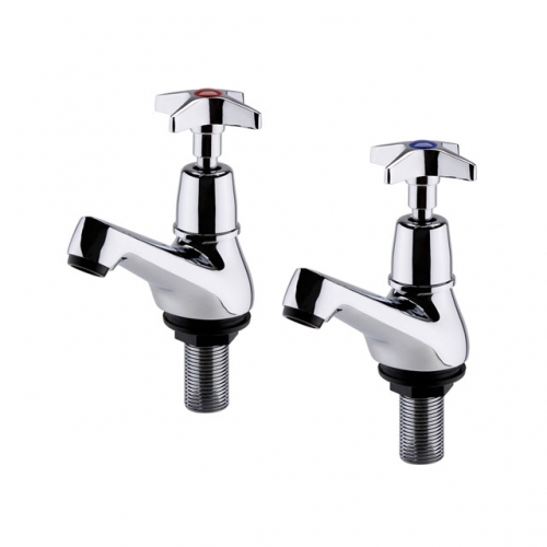 Pair Base Basin Taps Chrome