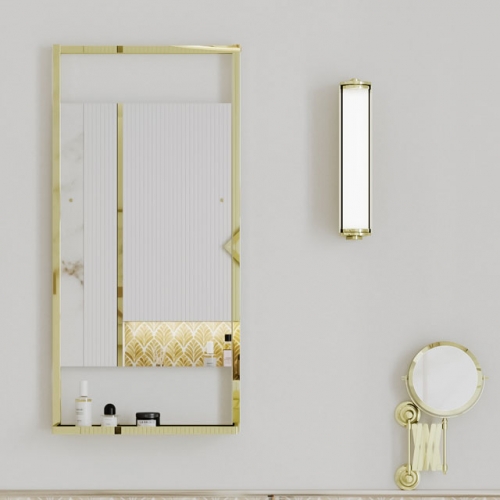 Square Mirror with Shelf/glass