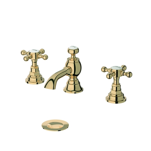 Traditional 3 Holes Basin Tap With  Brass Pop-up Waste