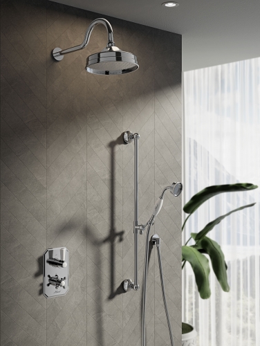 Dual Outlet Thermostatic Concealed  Shower Valve And Kit2