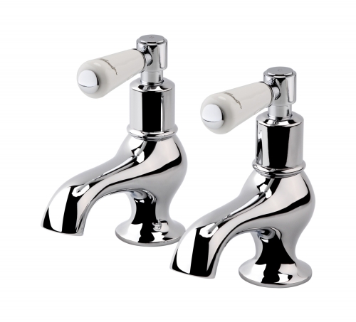 New Traditional G1/2 Pair Whole Brass Basin Tap With Modern Lever Handle