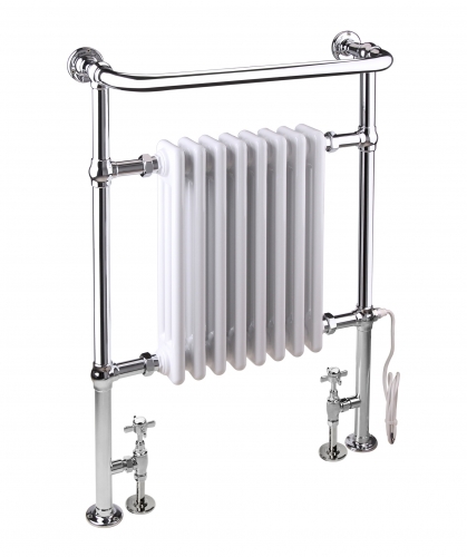 Traditional radiator with one pair valve and 600W heating rod